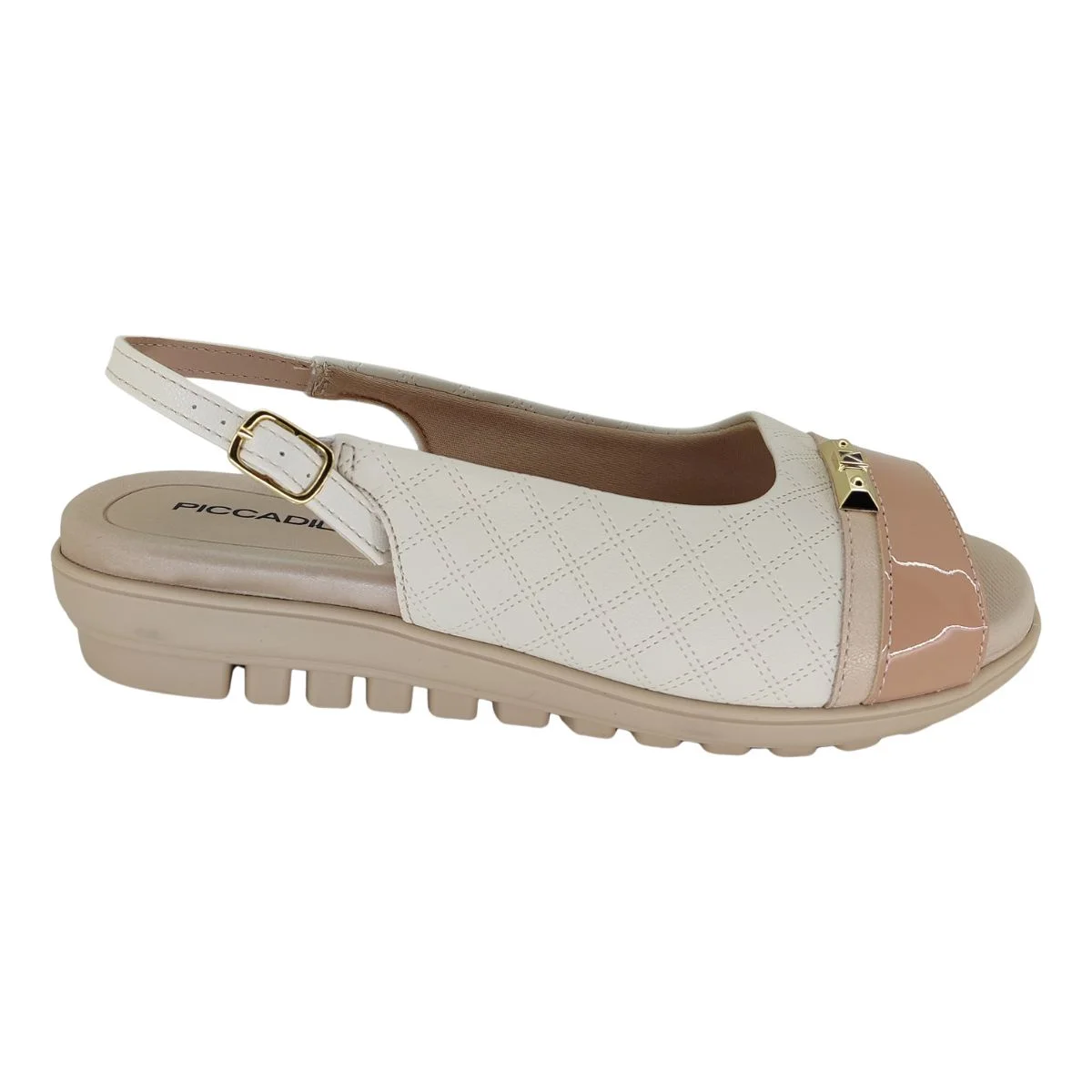 Sandália Piccadilly Soft Matelasse 523011 - Feminino Bege 2