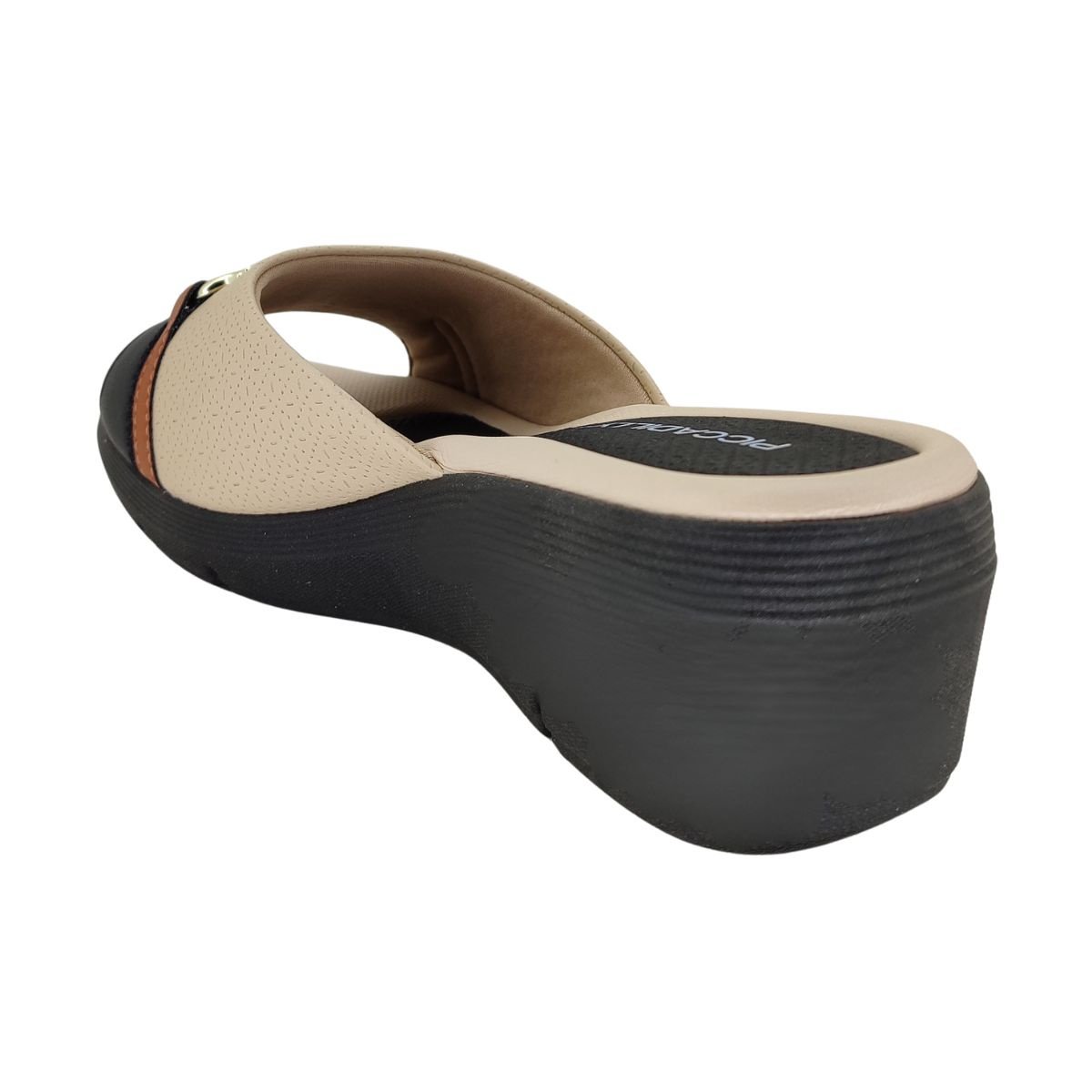 Sandália Piccadilly Stretch Soft Pontilhado 540411 Feminino Bege 4