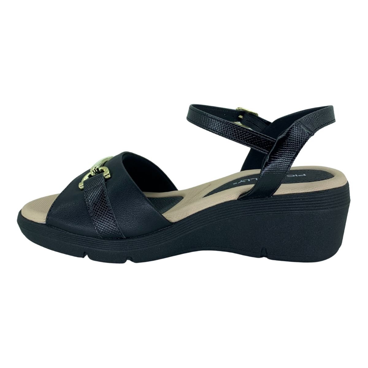 Sandália Piccadilly Anabela 540413 - Feminino Preto 3