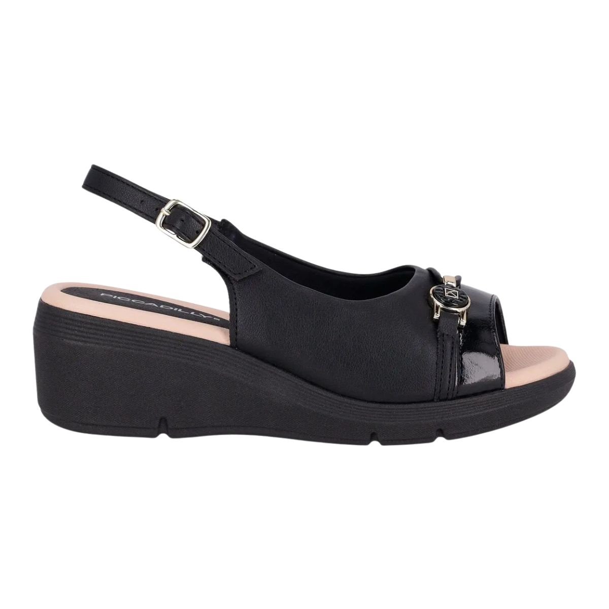 Sandália Piccadilly Slingback Anabela 540409 - Feminino