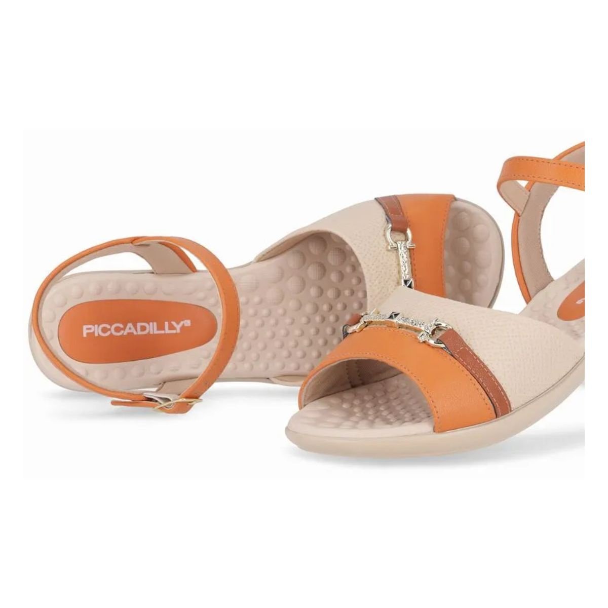 Sandália Piccadilly Wide Fit 500406 - Feminino Bege 3
