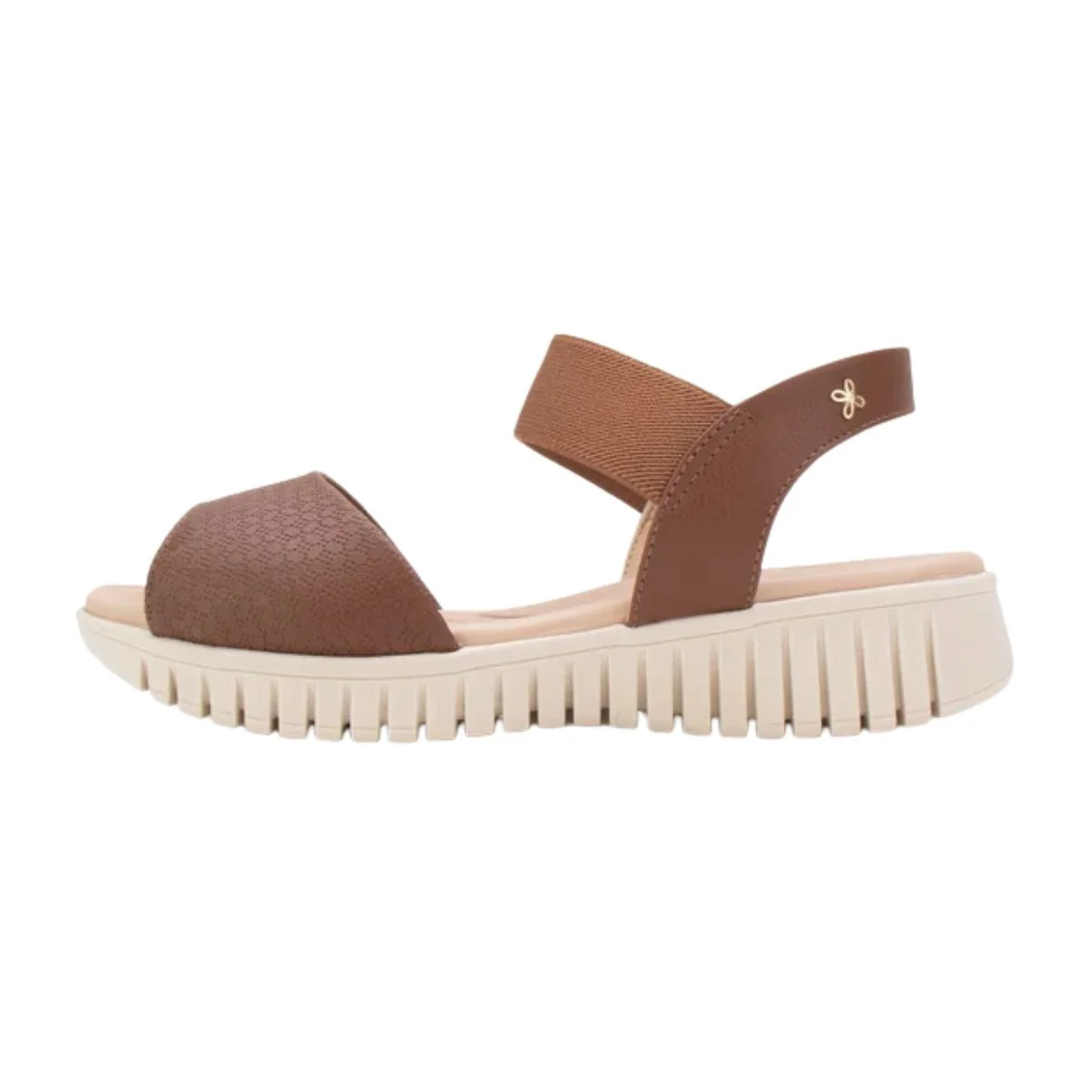 Sandália Softli Flatform Laise Lux 10140 - Feminino Marrom 2