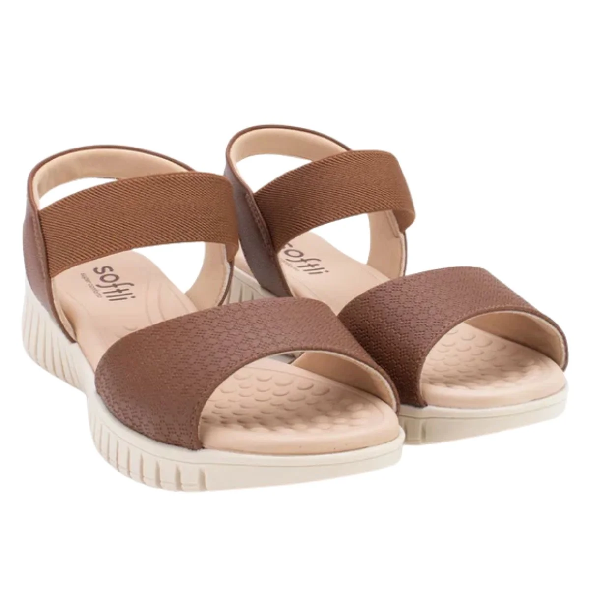 Sandália Softli Flatform Laise Lux 10140 - Feminino Marrom 3