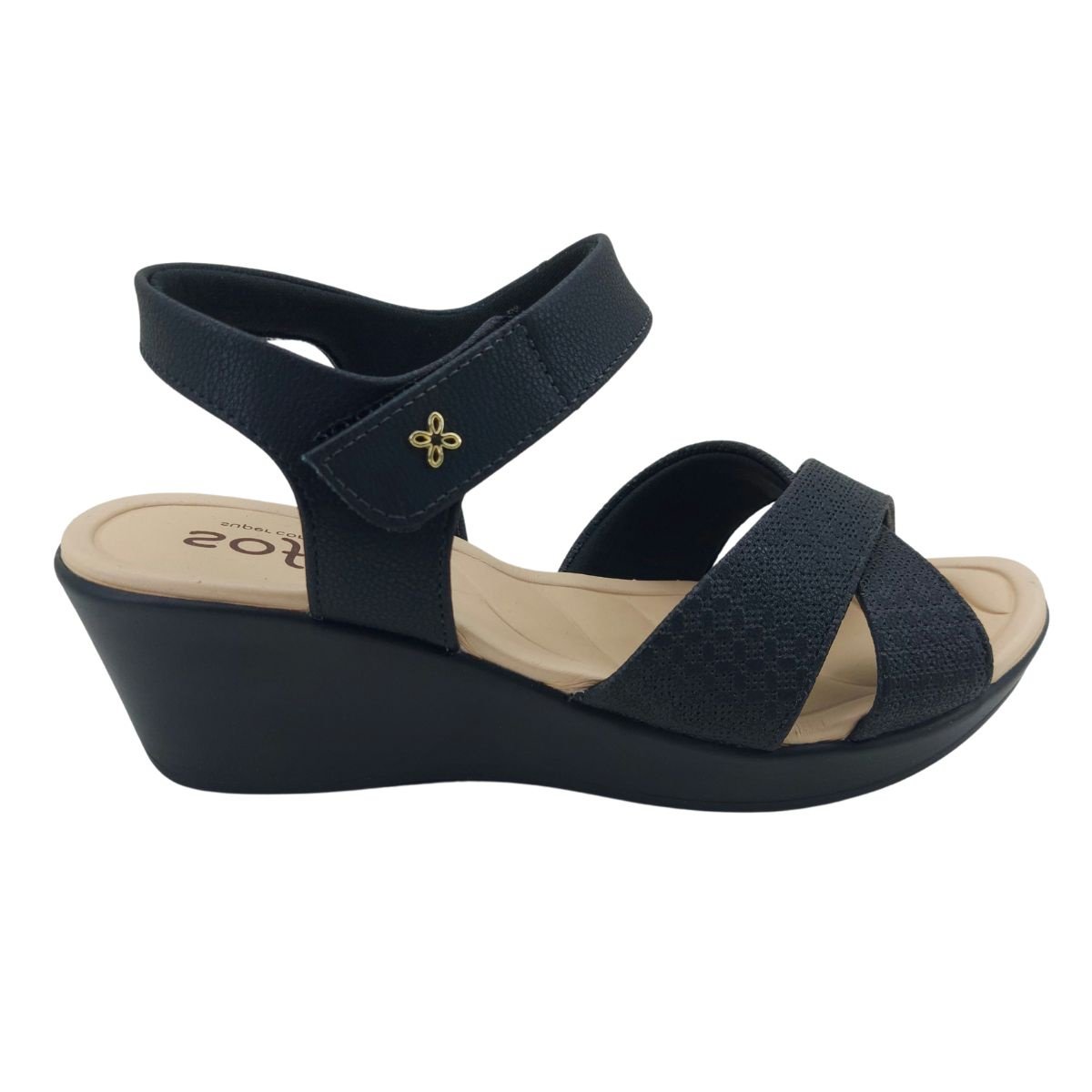 Sandália Softli Anabela Laise Lux 10167 - Feminino