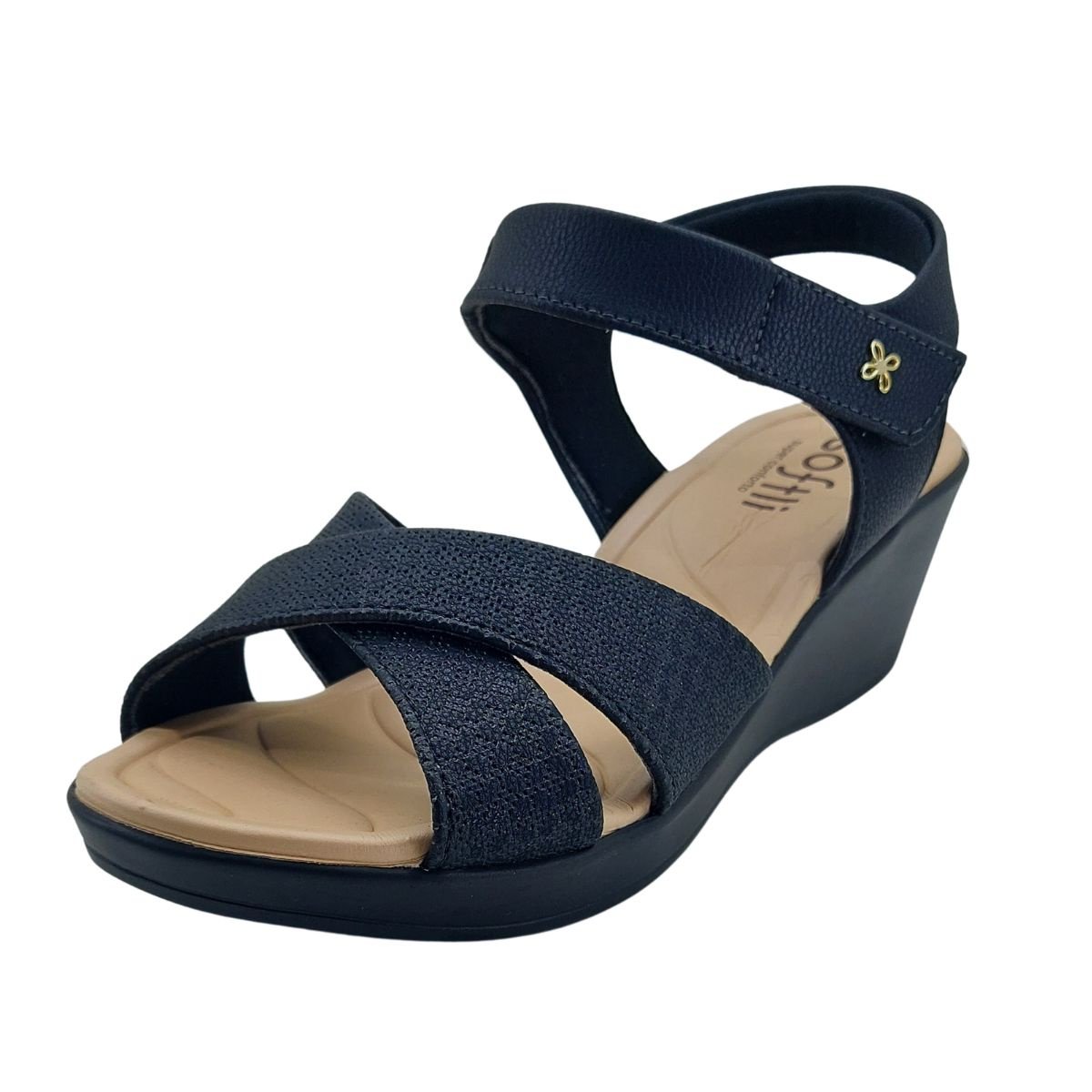 Sandália Softli Anabela Laise Lux 10167 - Feminino Preto 3