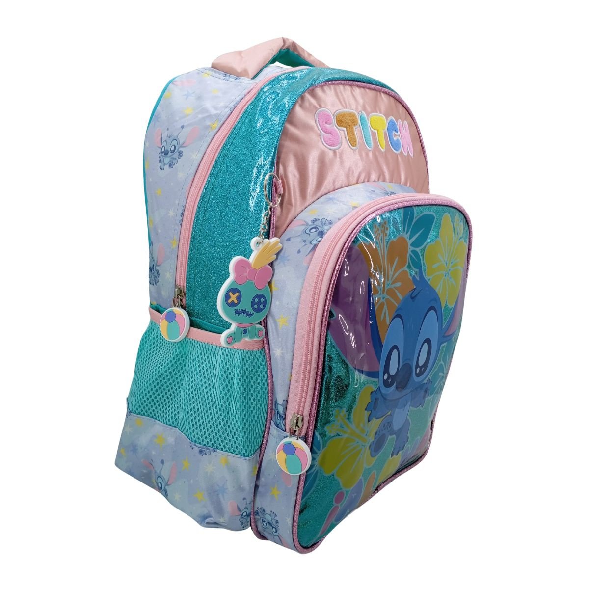 Mochila De Costas Stitch 16'' Luxcel 42401 Verde 2