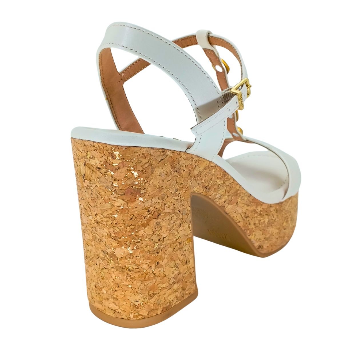 Salto Bloco Vizzano Meia Pata Cortiça 6541101 - Feminino Branco 6