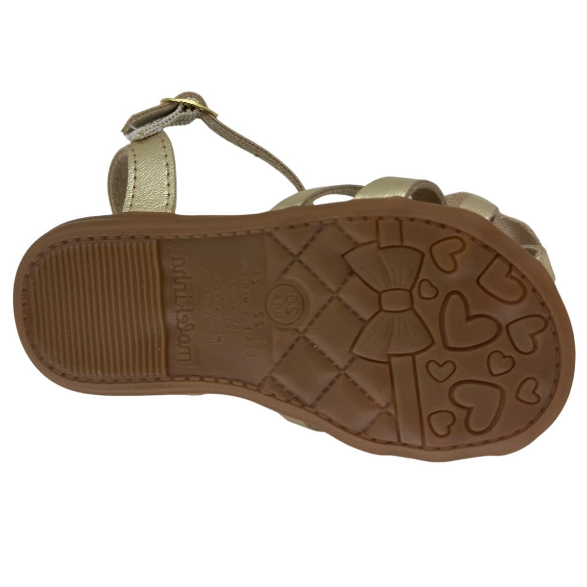 Sandália Molekinha Brilho Italia 2114282 - Infantil Dourado 5