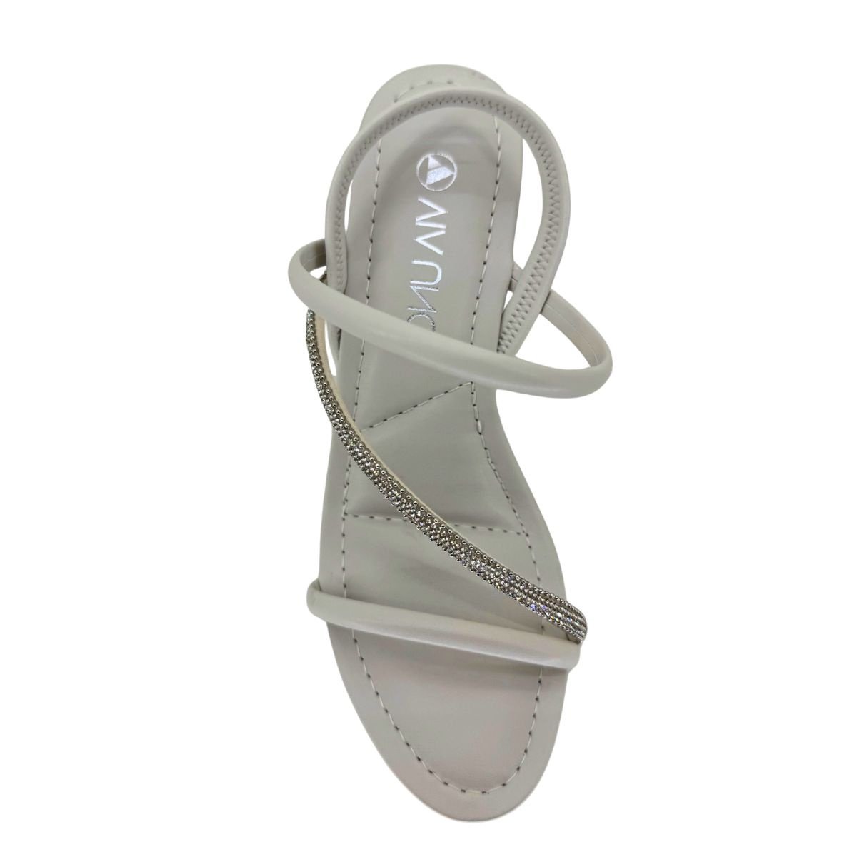 Sandália Via Uno Tira Brilhante 330103 - Feminino Branco 4