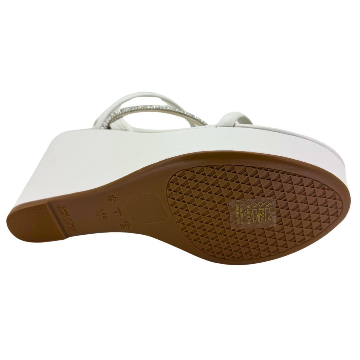 Sandália Via Uno Tira Brilhante 330103 - Feminino Branco 5