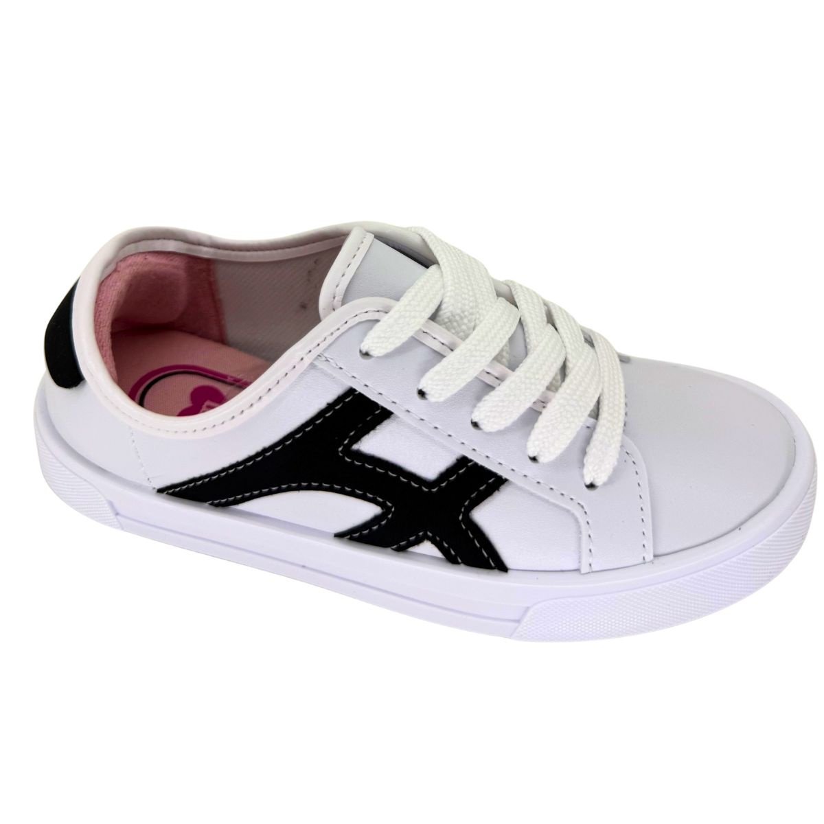 Tênis Molekinha Napa Sardenha 2524462 - Juvenil Branco/Preto 2