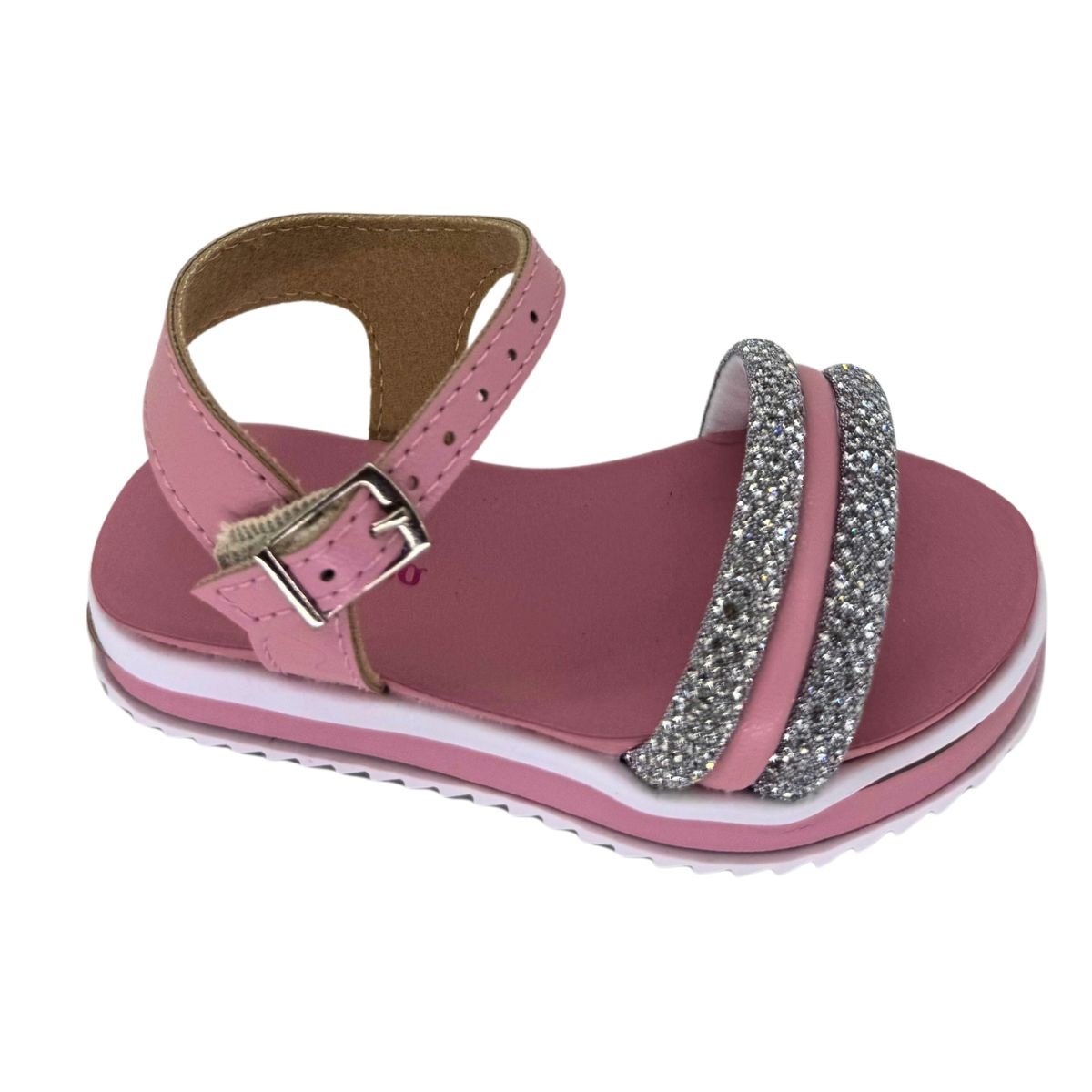 Sandália Molekinha Tira com Brilho 2724123 - Infantil Rosa 2