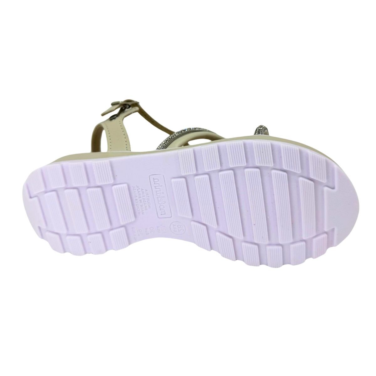 Sandália Molekinha Tiras com Brilho 2361205 - Juvenil Bege 5