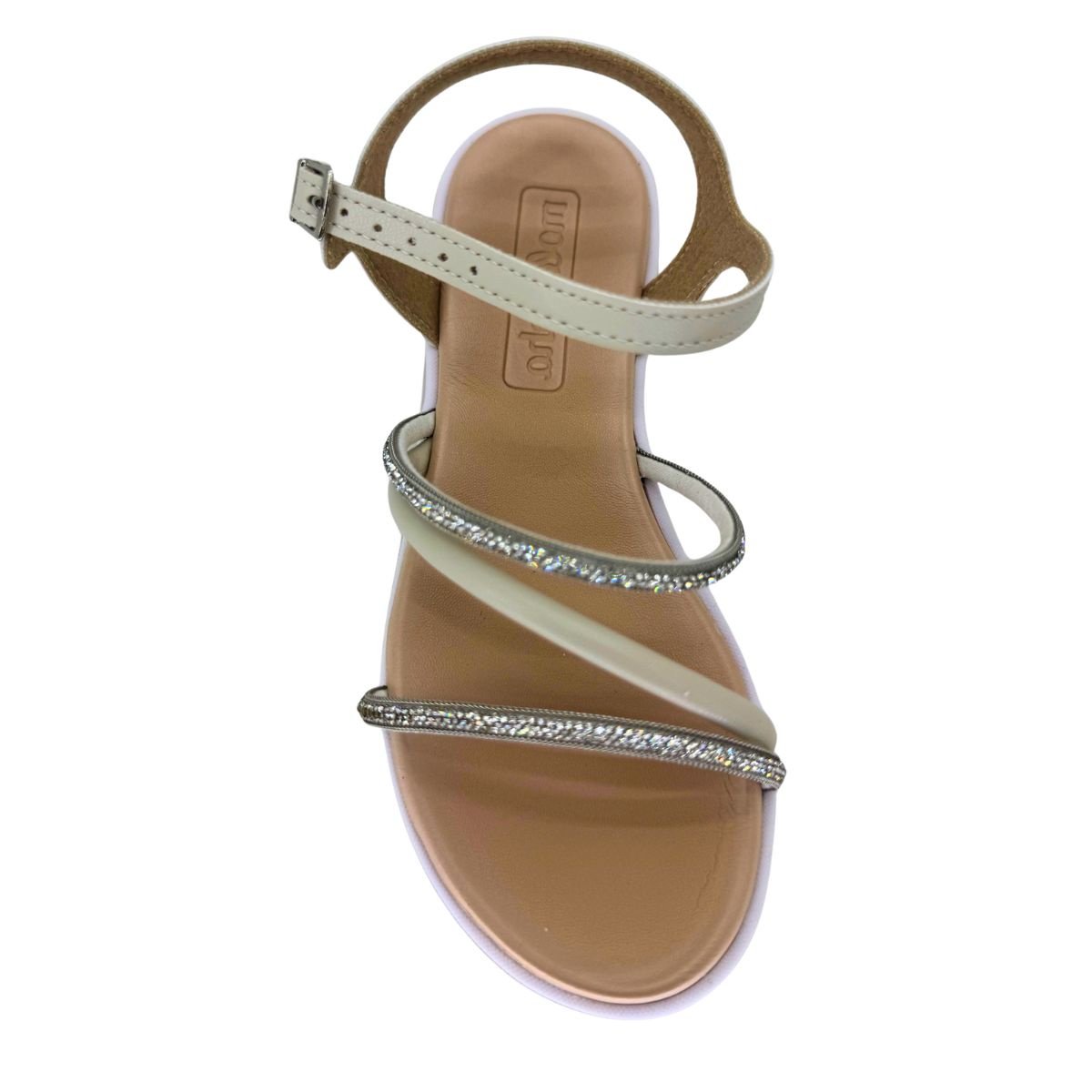 Sandália Molekinha Tiras com Brilho 2361205 - Juvenil Bege 4