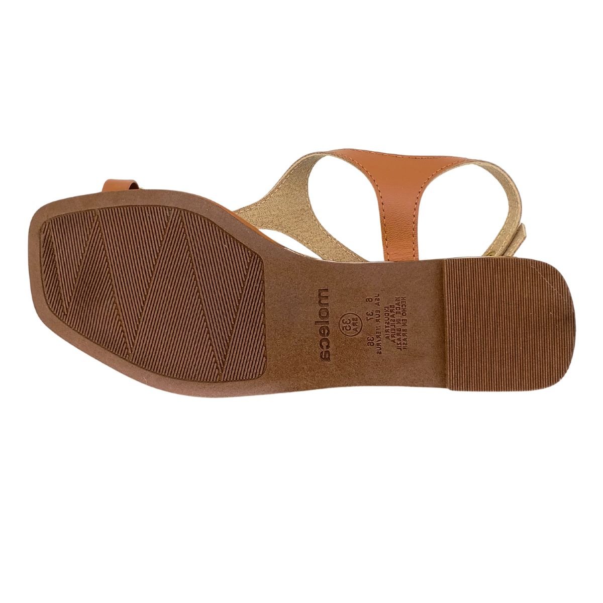 Sandália Moleca Anel de Dedo 5559103 - Feminino Marrom 5