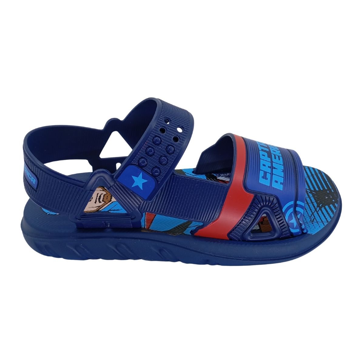 Sandália Grendene Captain America 23204 - Juvenil Azul 2