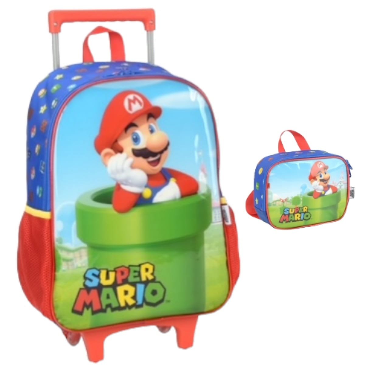 Kit Mochila de Rodinha Luxcel Super Mario - 39432
