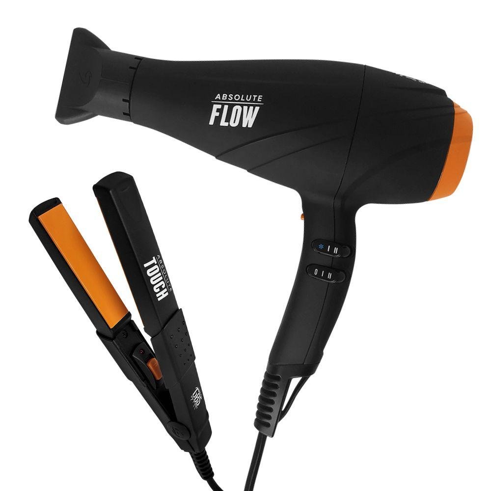 Kit Gbs Secador de Cabelo Flow e Mini Prancha Touch 220V