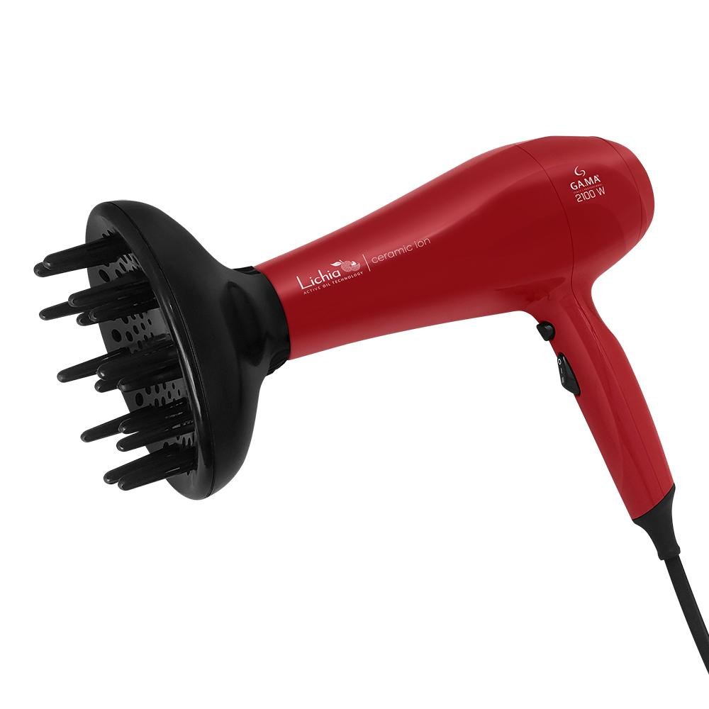 Secador de cabelo lichia ceramic ion 2100w Vermelho 3