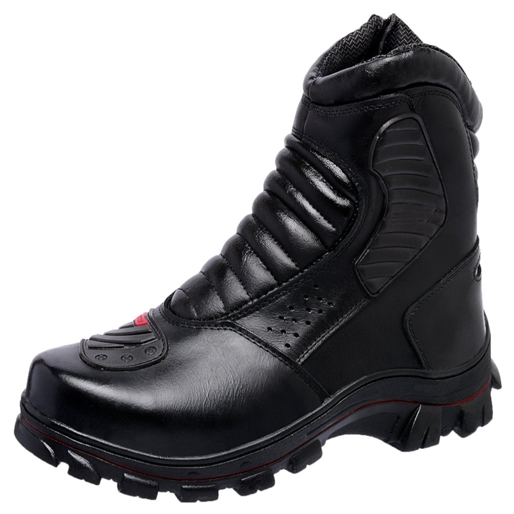 Bota Motociclista em Couro Bell Boots com Cano Medio Pedaleira e Sola Borracha Preto 3