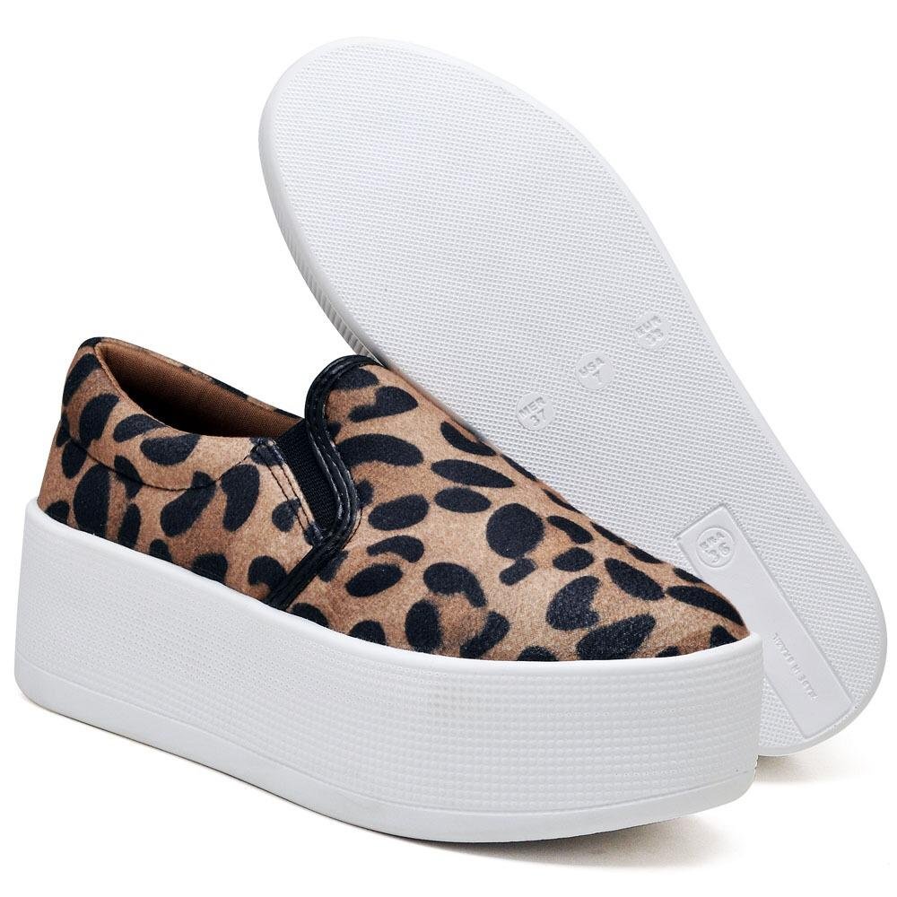 Tênis Slip On Casual Pires Shoes Estampado com Sola Borracha Alta Multicores 2