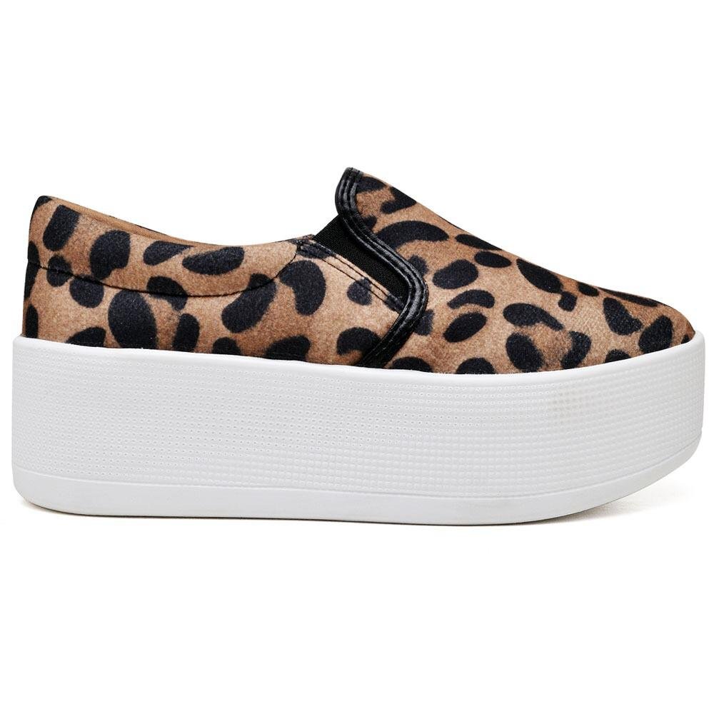 Tênis Slip On Casual Pires Shoes Estampado com Sola Borracha Alta Multicores 3