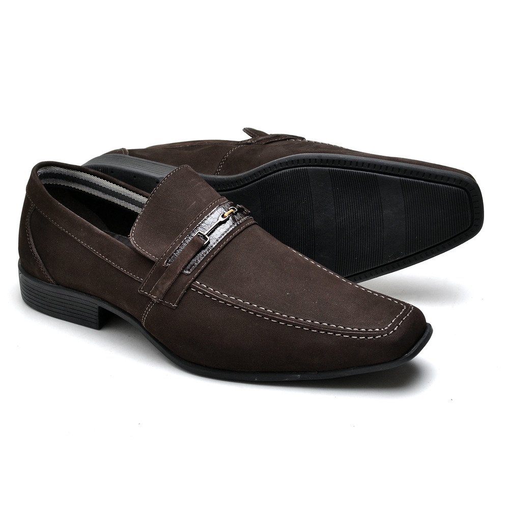 Sapato Social Pires Shoes PIRES BICO FINO Masculino 3549 Marrom 2