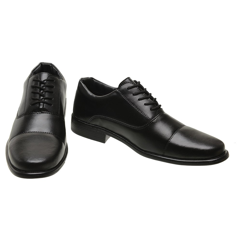 Sapato Social Pires Shoes com Costuras Bico Redondo e Sola Emborrachada Preto 2
