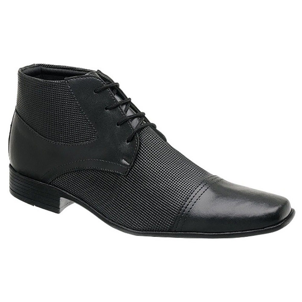 Sapato Social Pires Shoes CANO ALTO Masculino 3549 Preto