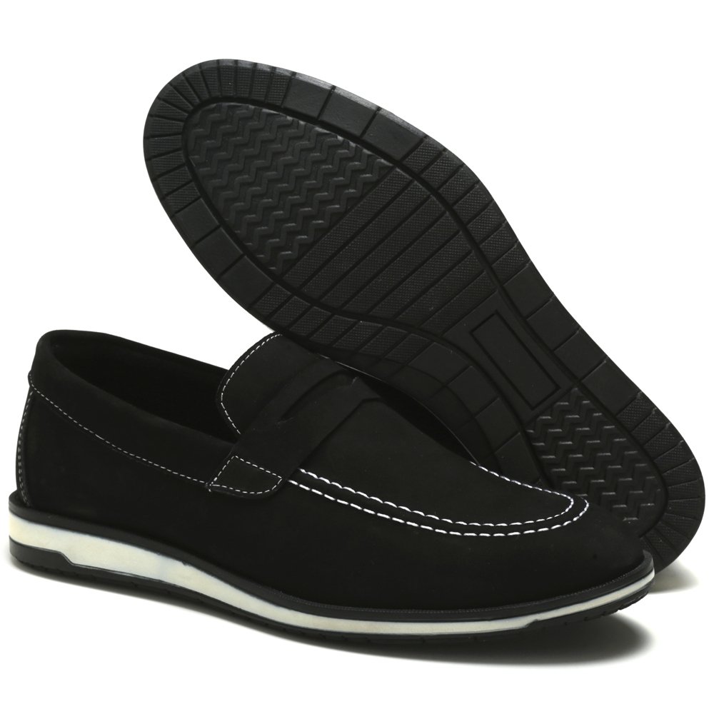 Mocassim Pires Shoes OXFORD COURO Masculino Preto 2