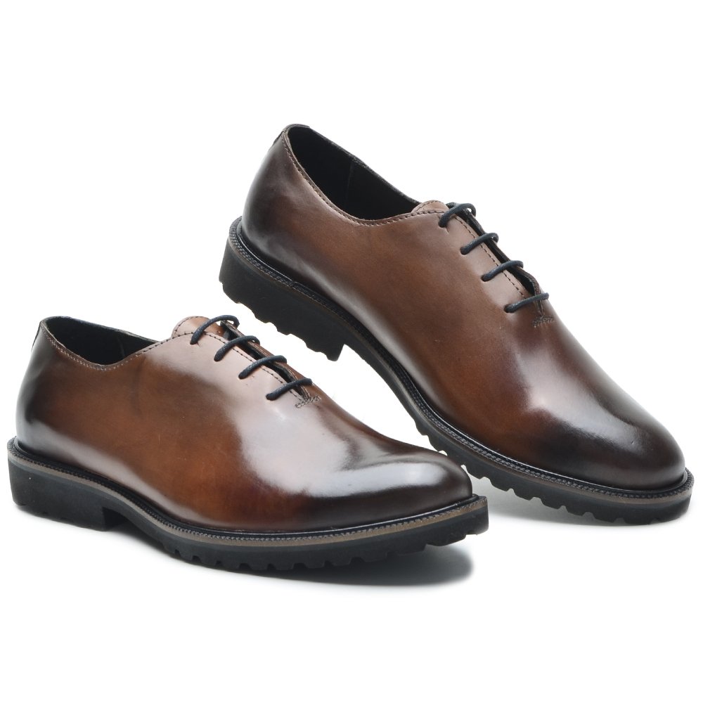 Oxford Pires Shoes SAPATO LISO Masculino Marrom 4