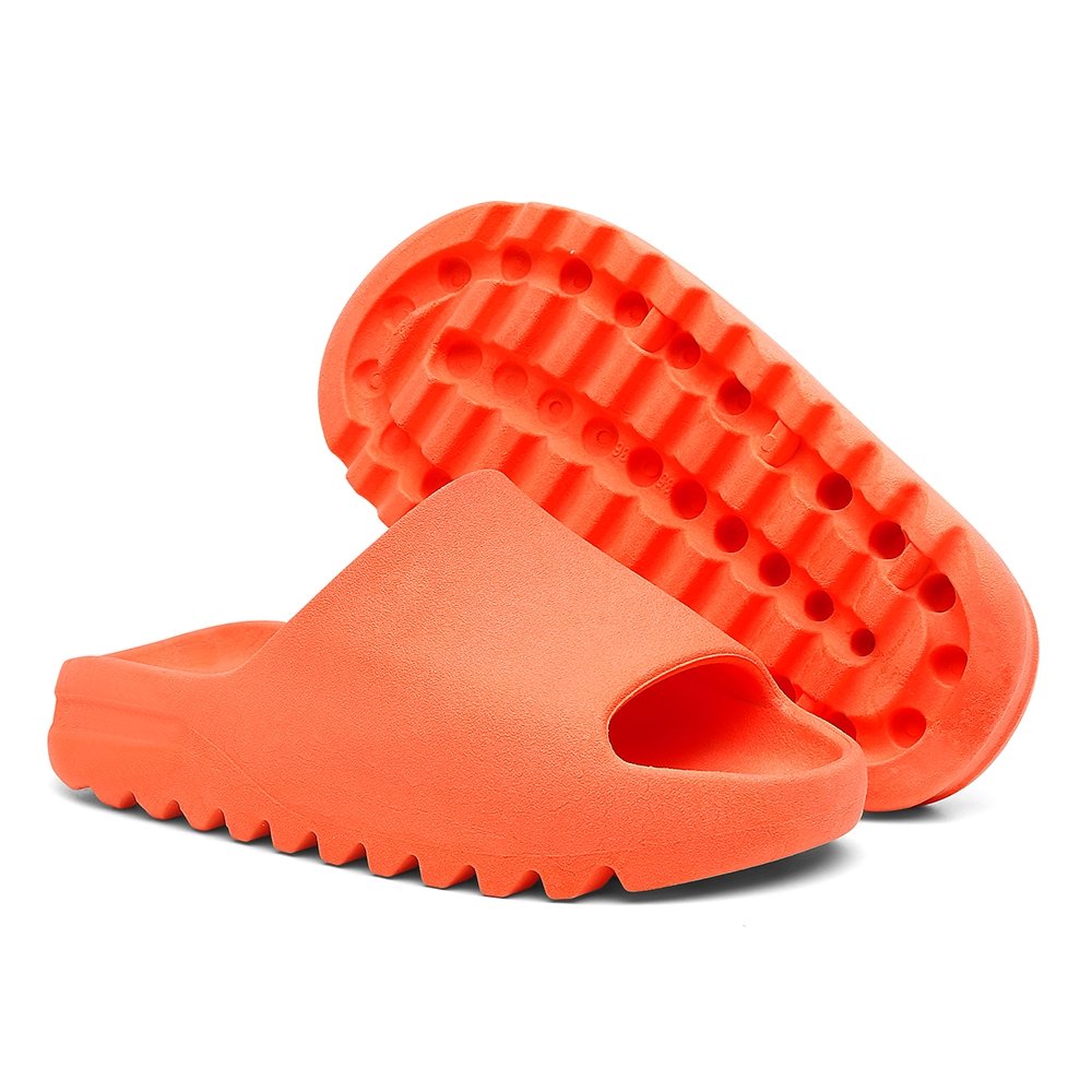 Chinelo Nuvem Slide Feminino Solado Tratorado Conforto Macio Laranja 5