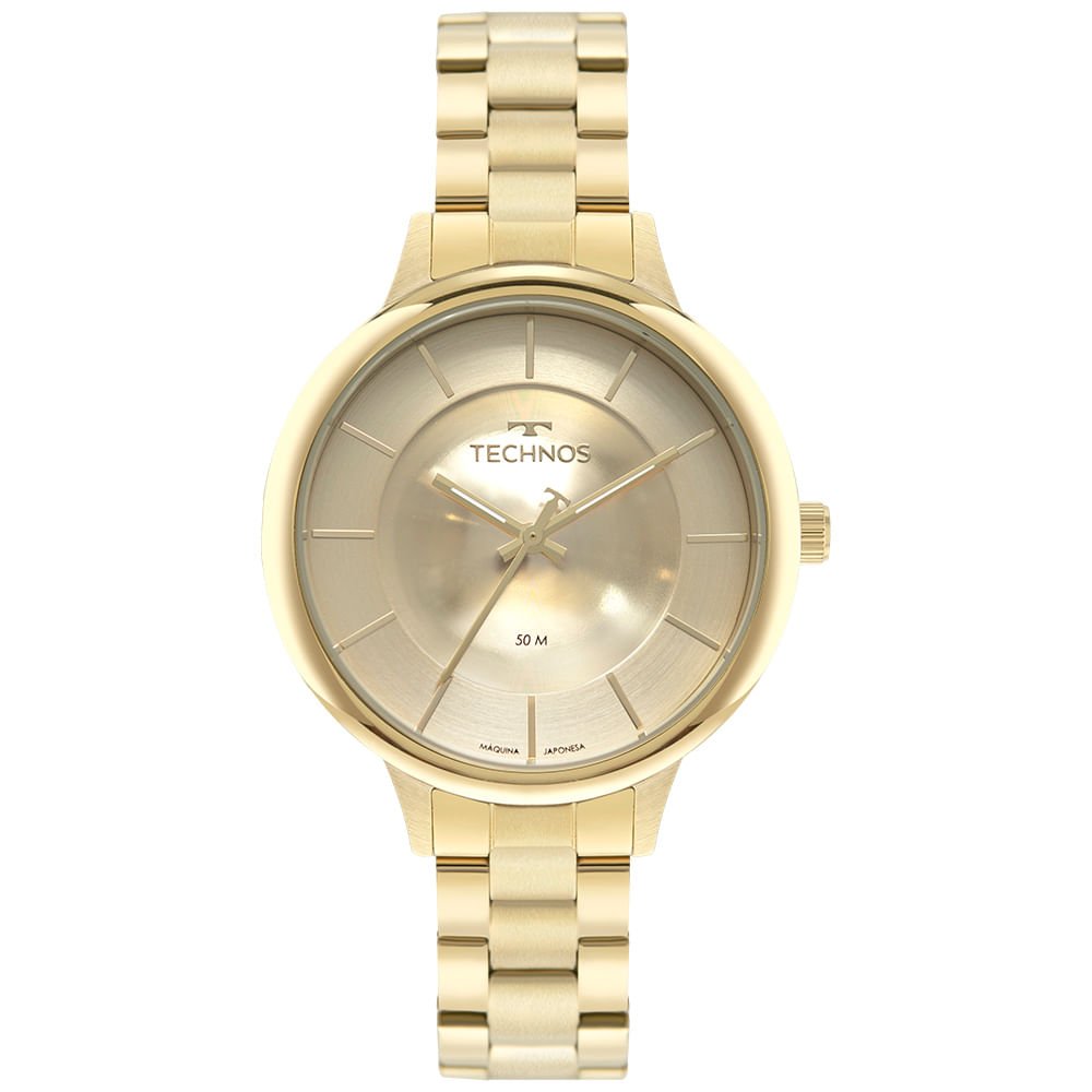 Relógio Technos Feminino Brilho Dourado - 2039DU/1X Dourado 1