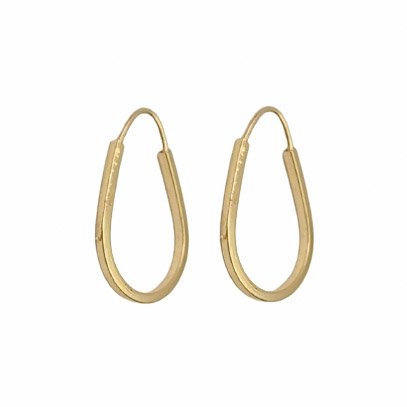 Brinco Argola Gota Fio 1,50cm Em Ouro 18K Dourado 1