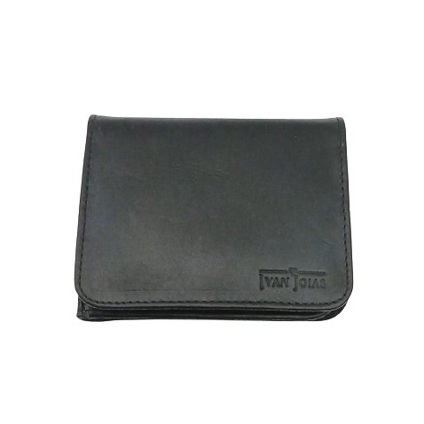 Carteira Casual Preta Masculina Em Couro