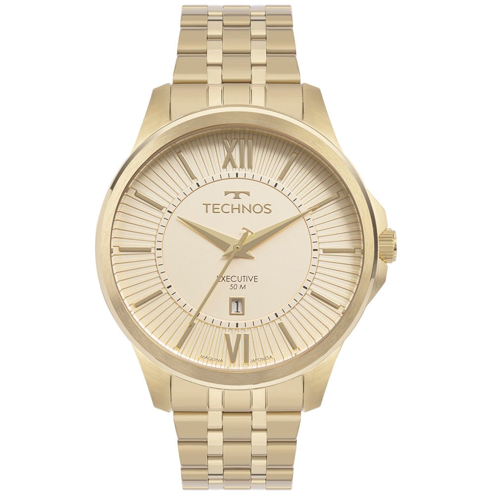 Relógio Technos Masculino Executive Dourado - 2117LFB/1D Dourado 1