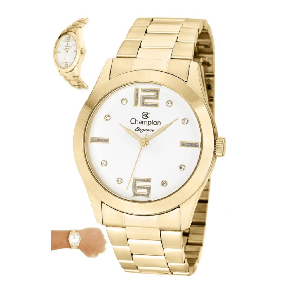 Relógio Champion Feminino Elegance - CN26555H Dourado 1