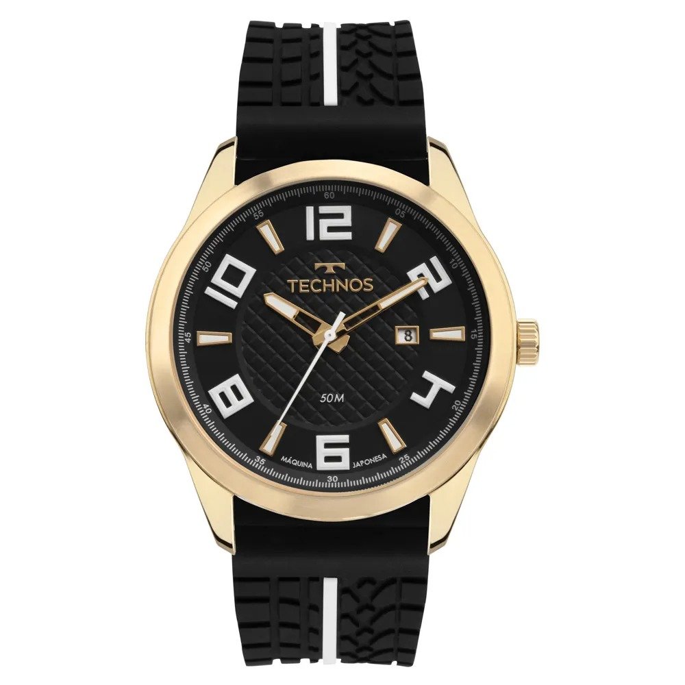 Relógio Technos Masculino Racer Dourado - 2115TVV/2P Preto 1