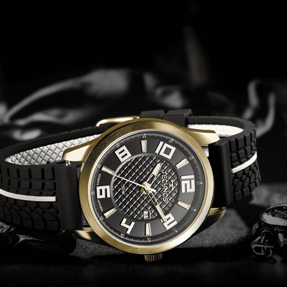 Relógio Technos Masculino Racer Dourado - 2115TVV/2P Preto 2