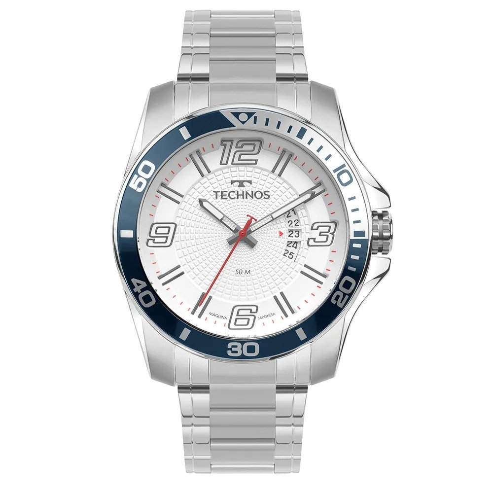 Relógio Technos Masculino Racer Prata 2117LFQ/1K Prata 1