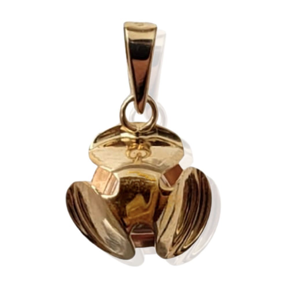 Pingente Flor em Ouro 18K Dourado 3