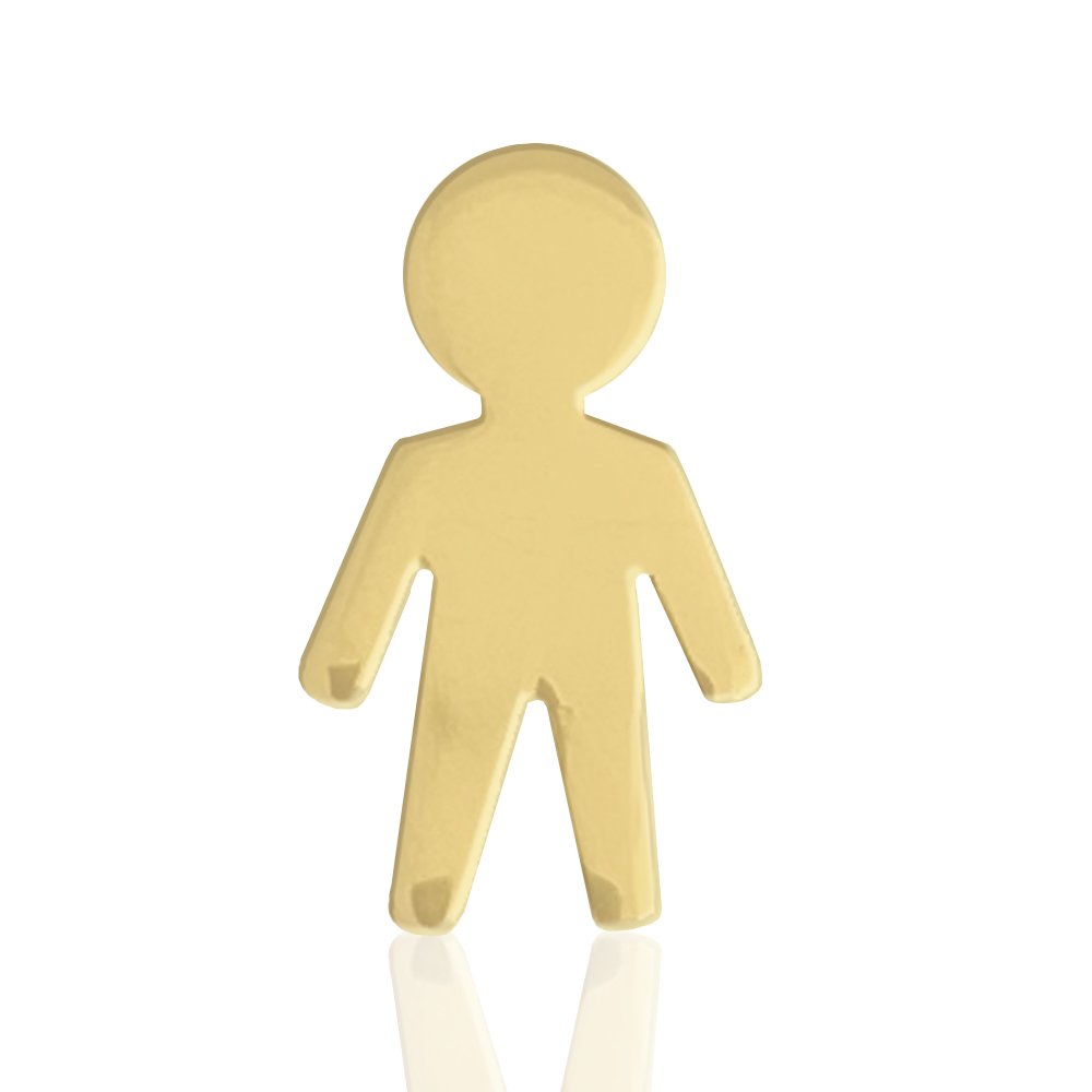 Pingente Menino Mini em Ouro 18k Dourado 1