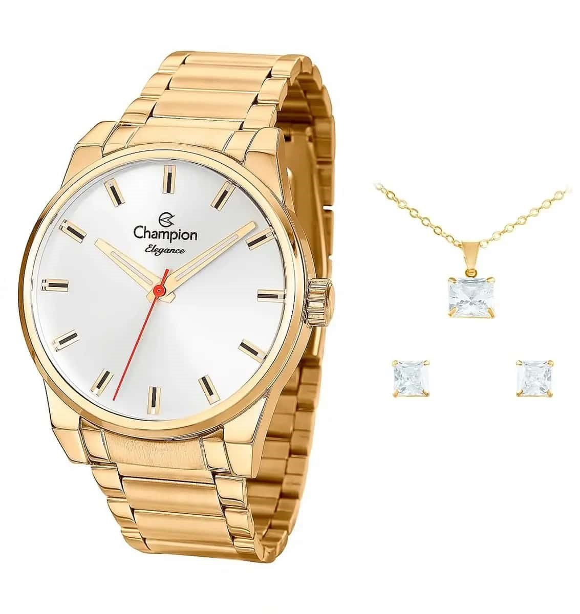 Relógio Champion Feminino CN27590V Dourado 3
