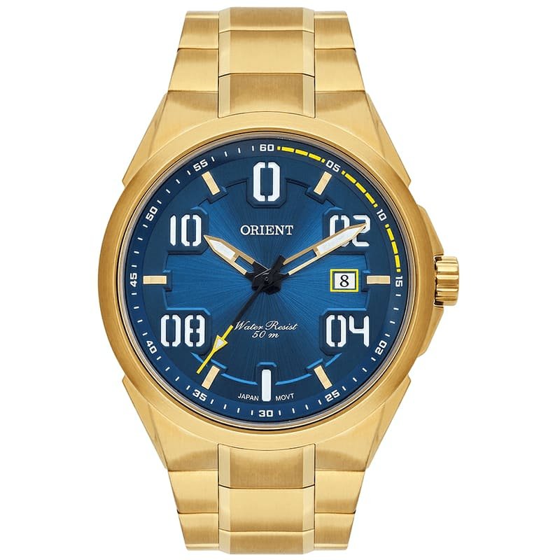 Relógio Orient Masculino Clássico Dourado MGSS1247 D2KX
