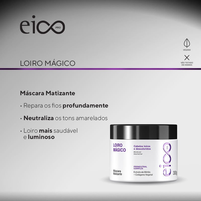 Eico PRO Máscara Capilar - Loiro Mágico 300g 4