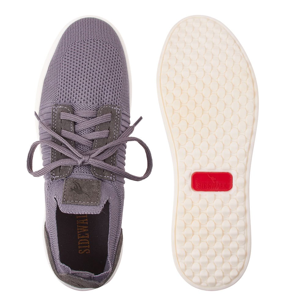 Tênis Knit Borracha - Cinza Cinza 3