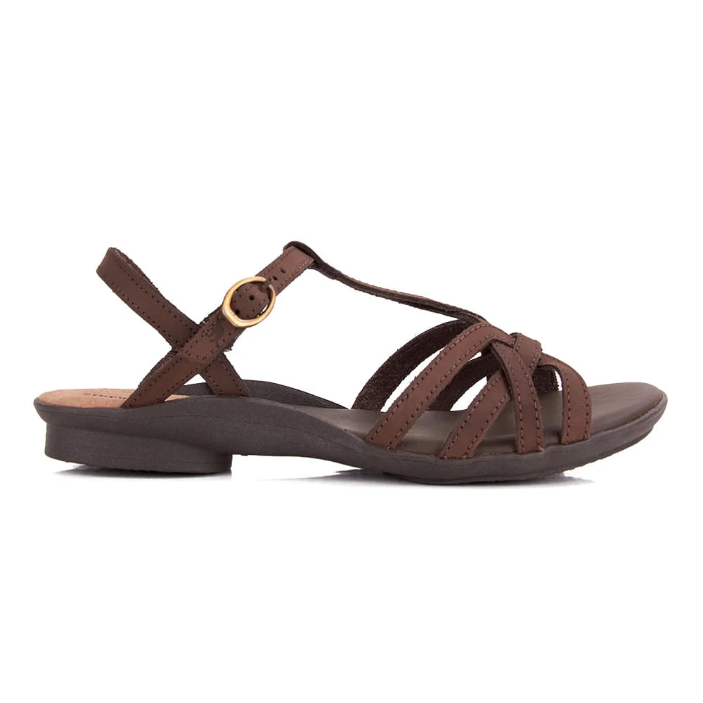 Sandália Rasteirinha Perola - Tabaco Marrom 2