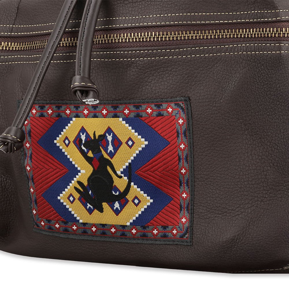 Mochila Couro Etiqueta Queimada - Cafe Café 4