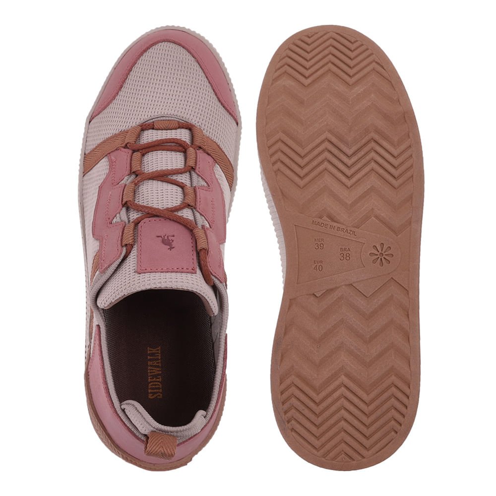 Tenis Couro Nylon - Rose Rosa 3