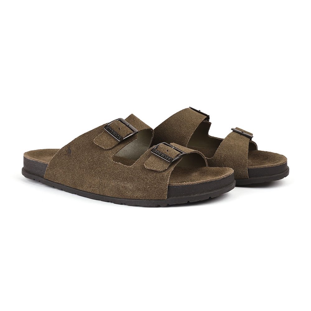 Sandalia Anatomica - Verde Militar Marrom 2
